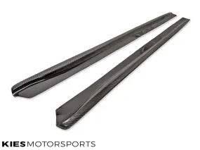 2014-2020 BMW 4 Series (F32 / F33) 3D Style Carbon Fiber Side Skirt Extensions (Pair)