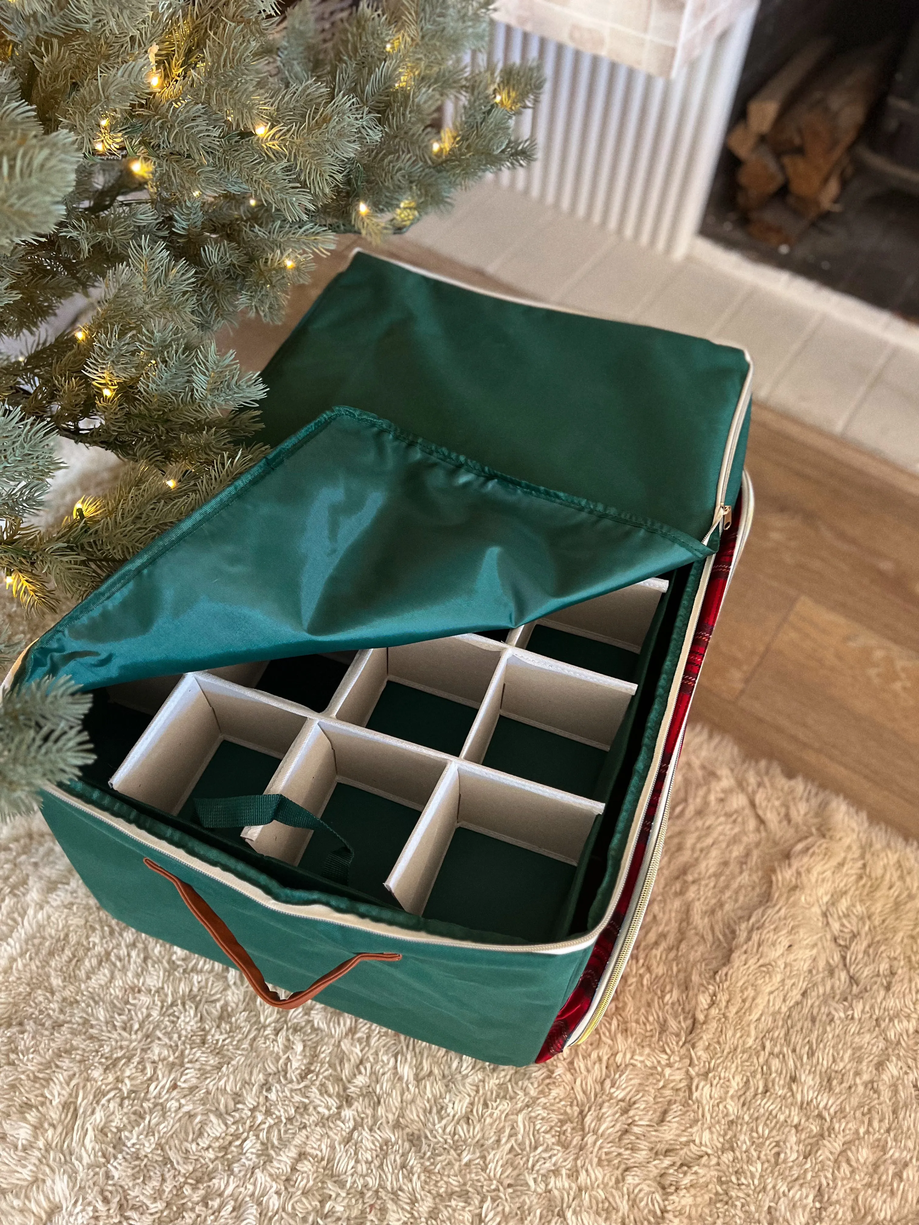 2023 Luxe Ornament Organiser - Green & Tartan