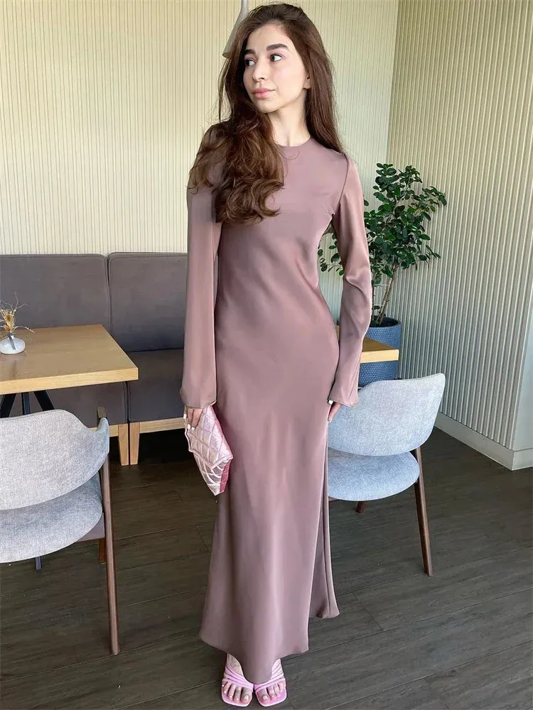 2024 Casual Luxury Ladies Autumn Long Sleeve Party Maxi Dress