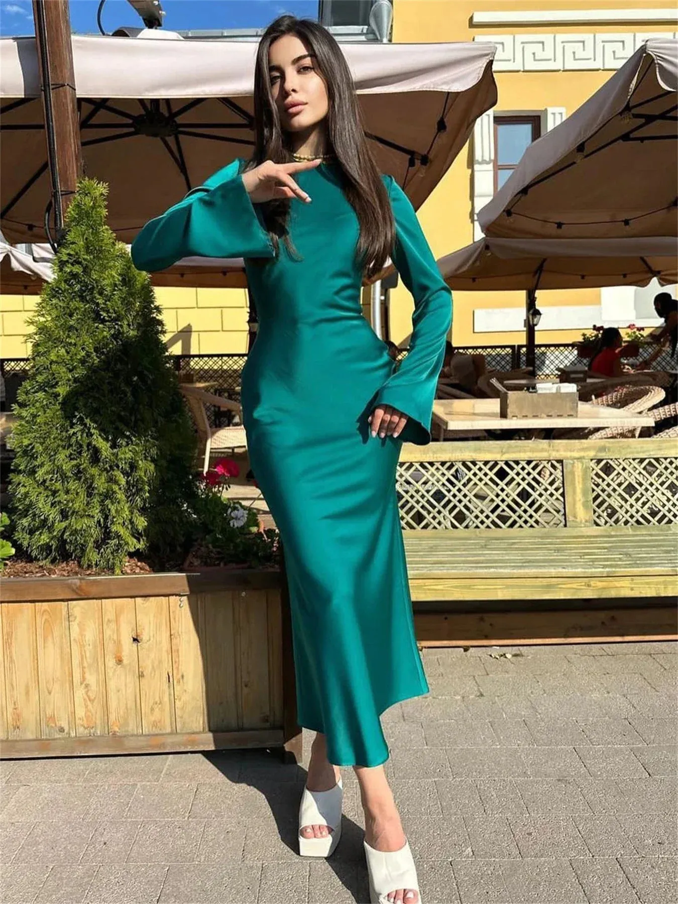 2024 Casual Luxury Ladies Autumn Long Sleeve Party Maxi Dress