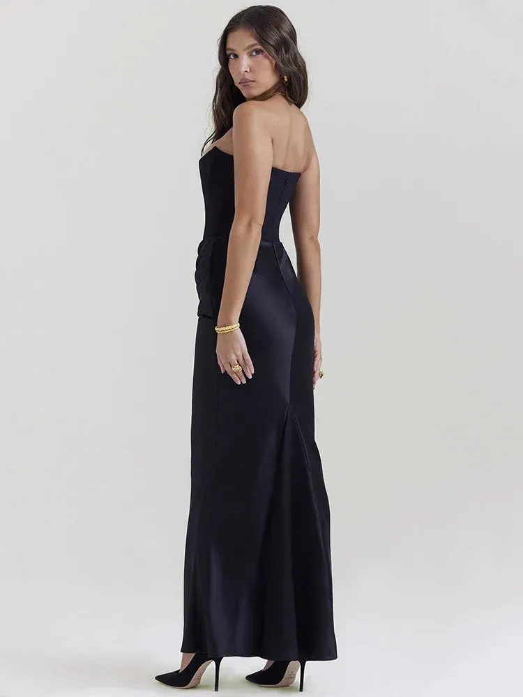 2024 Sexy Off-shoulder Backless Club Party Maxi Dress