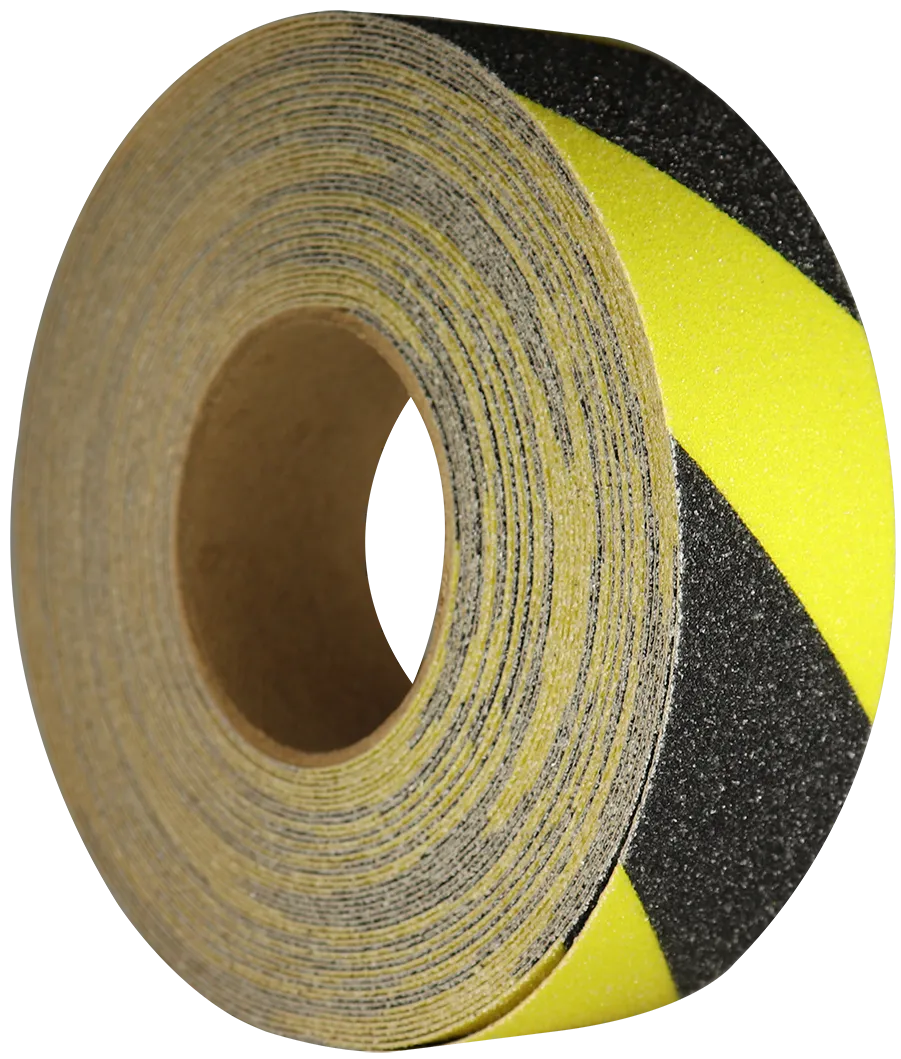 2" Black/Yellow Hazard Stripe Grit Stop Anti-Slip Tape