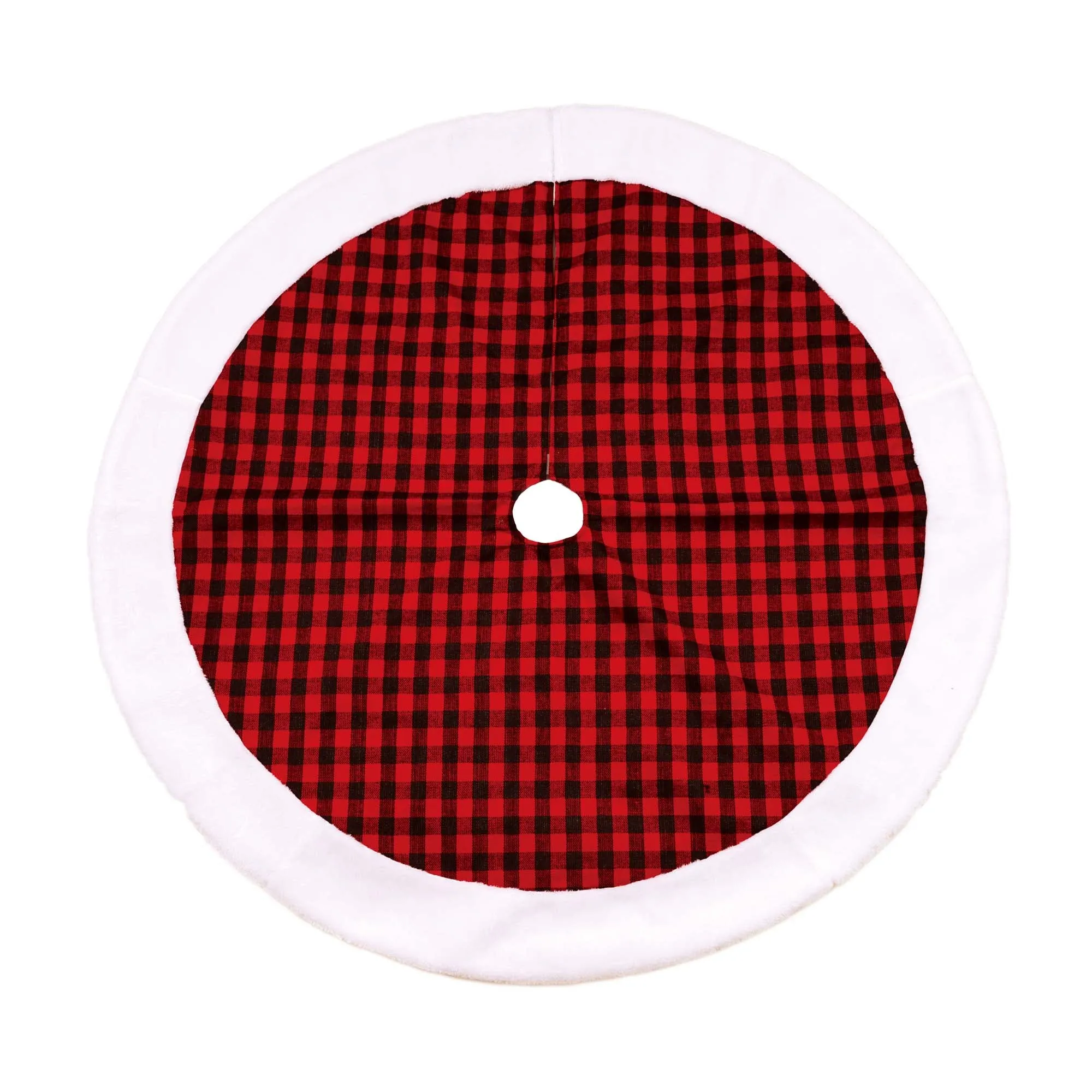 42" Christmas Buffalo Plaid Tree Skirt, 2 Assortments