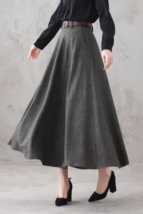 A Line Wool Skirt Women 3291