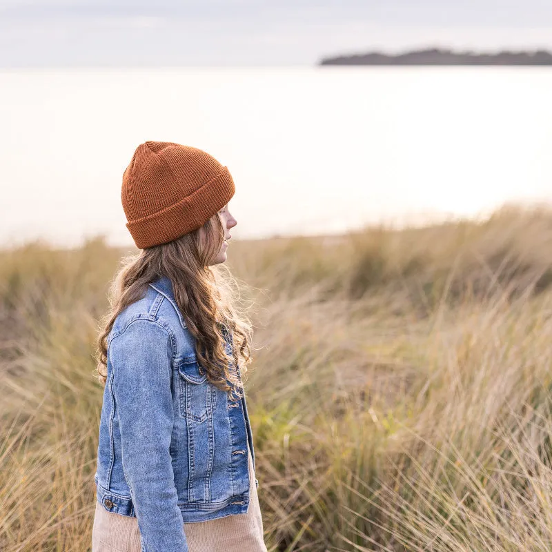 Acorn Hipster Merino Beanie - Toast