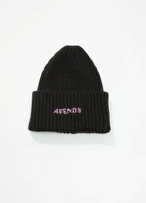 AFENDS Unisex Day Dream - Ribbed Beanie - Black