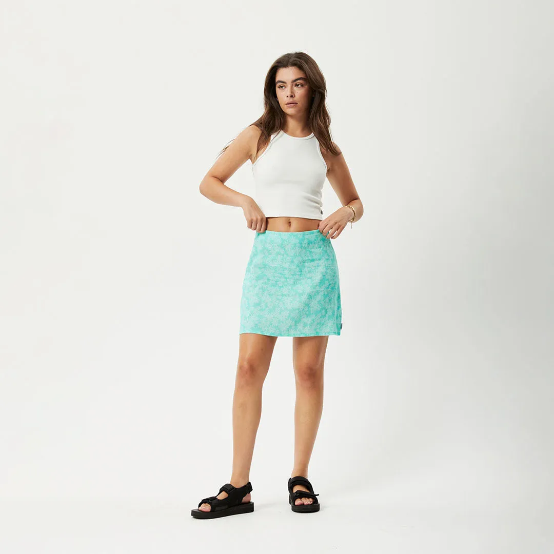 AFENDS Womens Benny - Mini Skirt - Jade Daisy