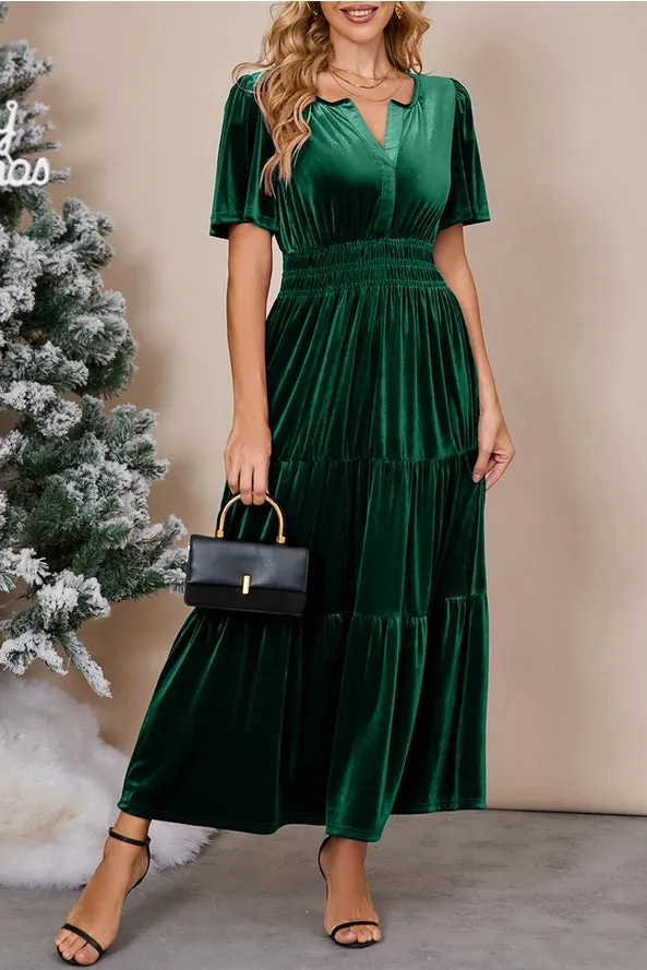 All Is Bright Maxi Dress- Green