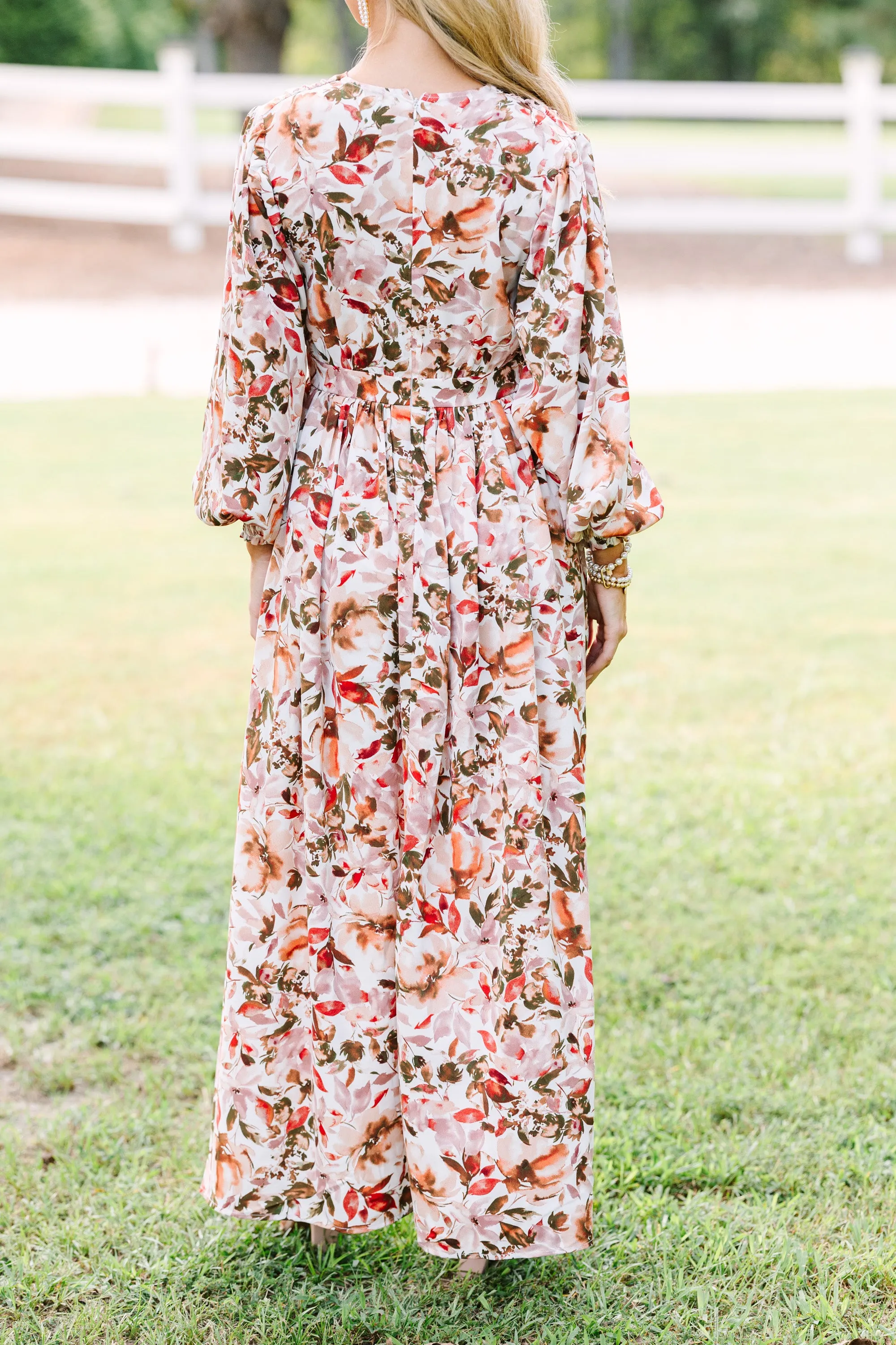 All You Love Ivory White Floral Maxi Dress