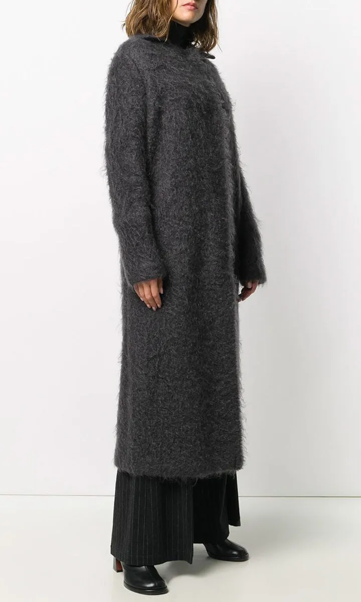 Alysi Mohair Coat - Charcoal