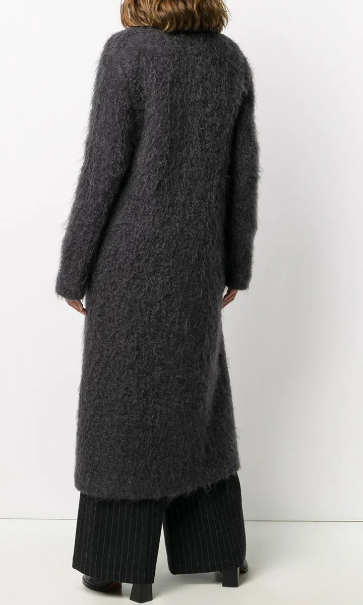 Alysi Mohair Coat - Charcoal