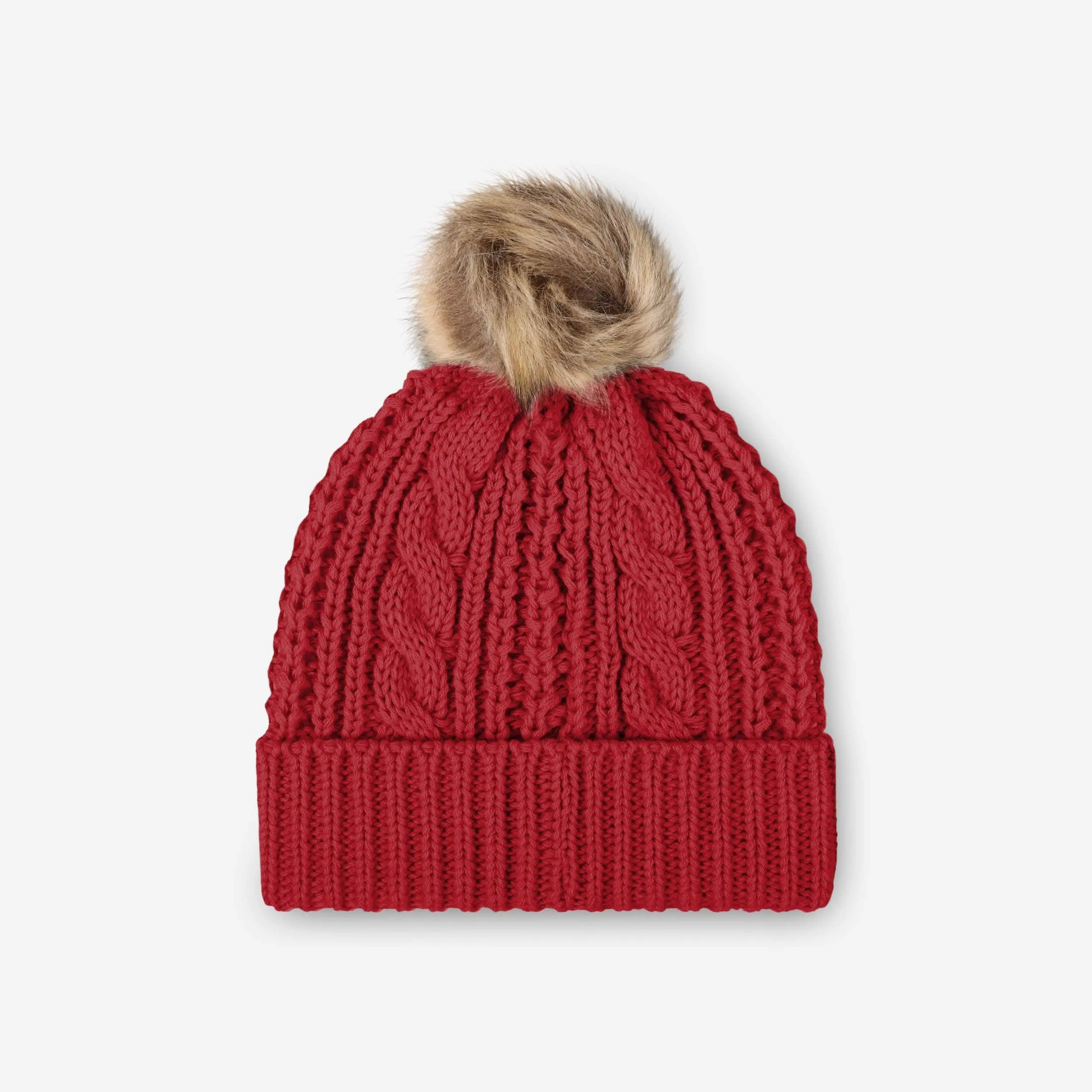 Arizona Cardinals Womens Faux Fur Pom Beanie