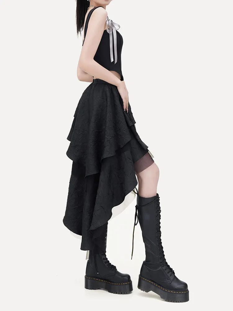 Asymmetric Layered Mesh Skirt