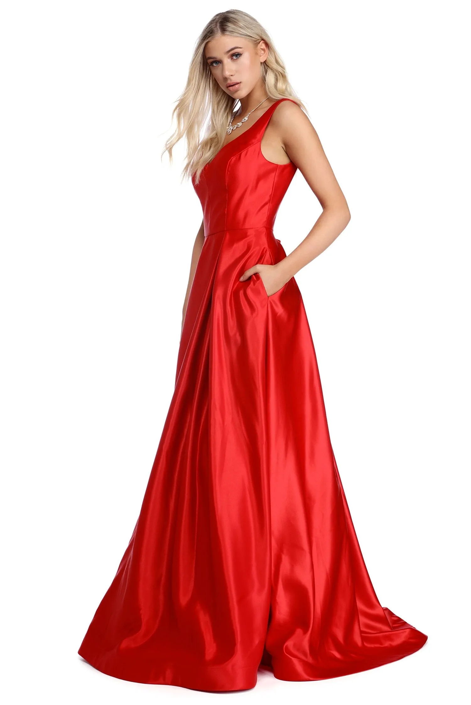 Aubree Ravishing Satin Ball Gown