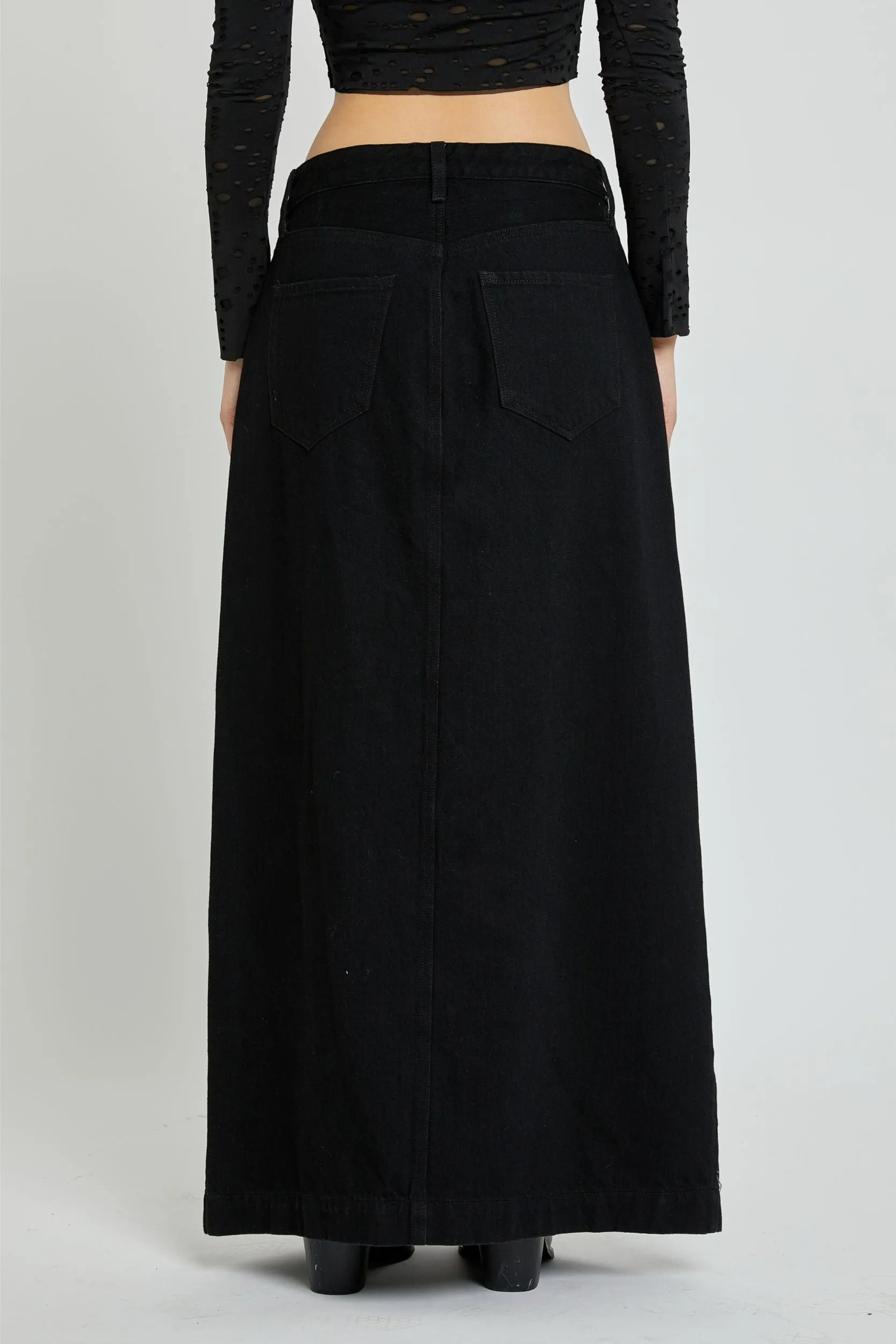 Basic Mid Waisted Maxi Skirt