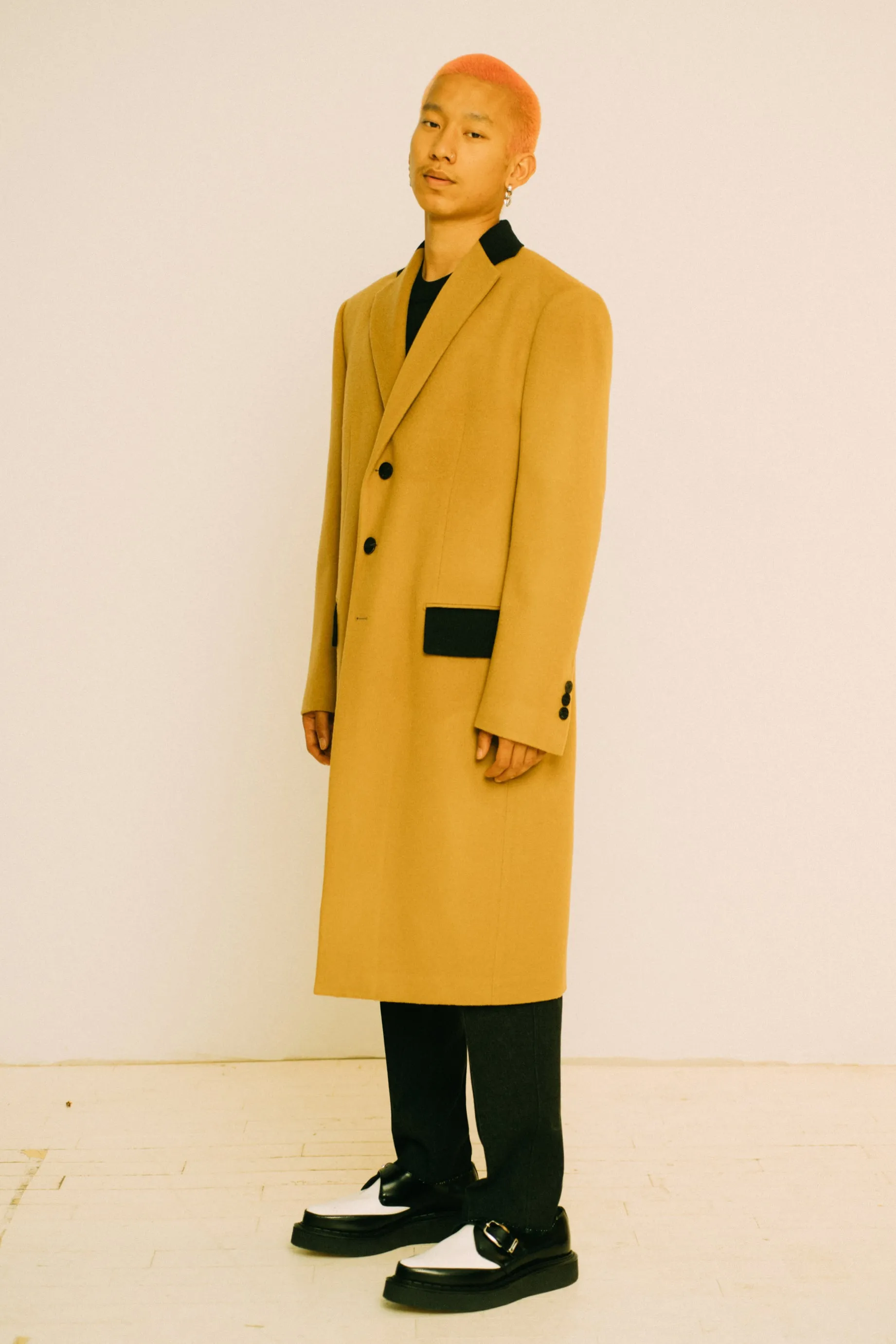 BILLIE CAMEL CONTRAST OVERCOAT