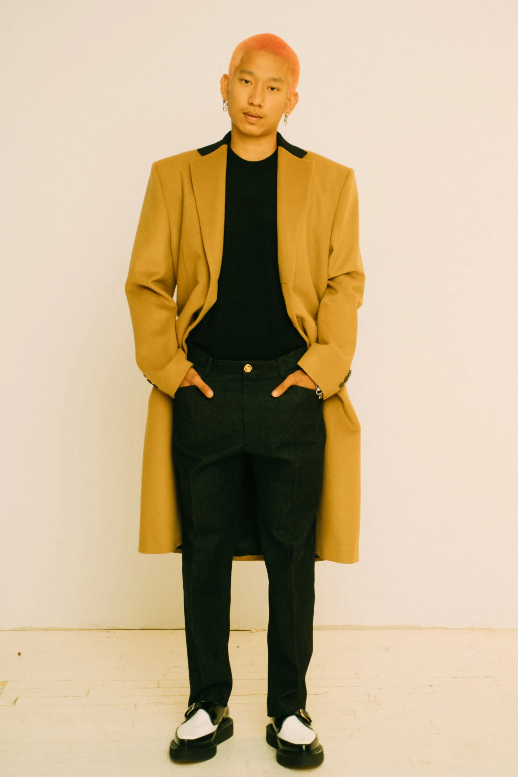 BILLIE CAMEL CONTRAST OVERCOAT