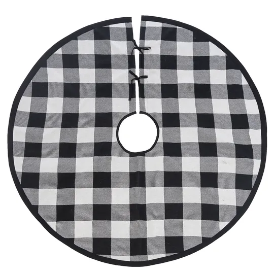 Black and White Buffalo Check Tree Skirt