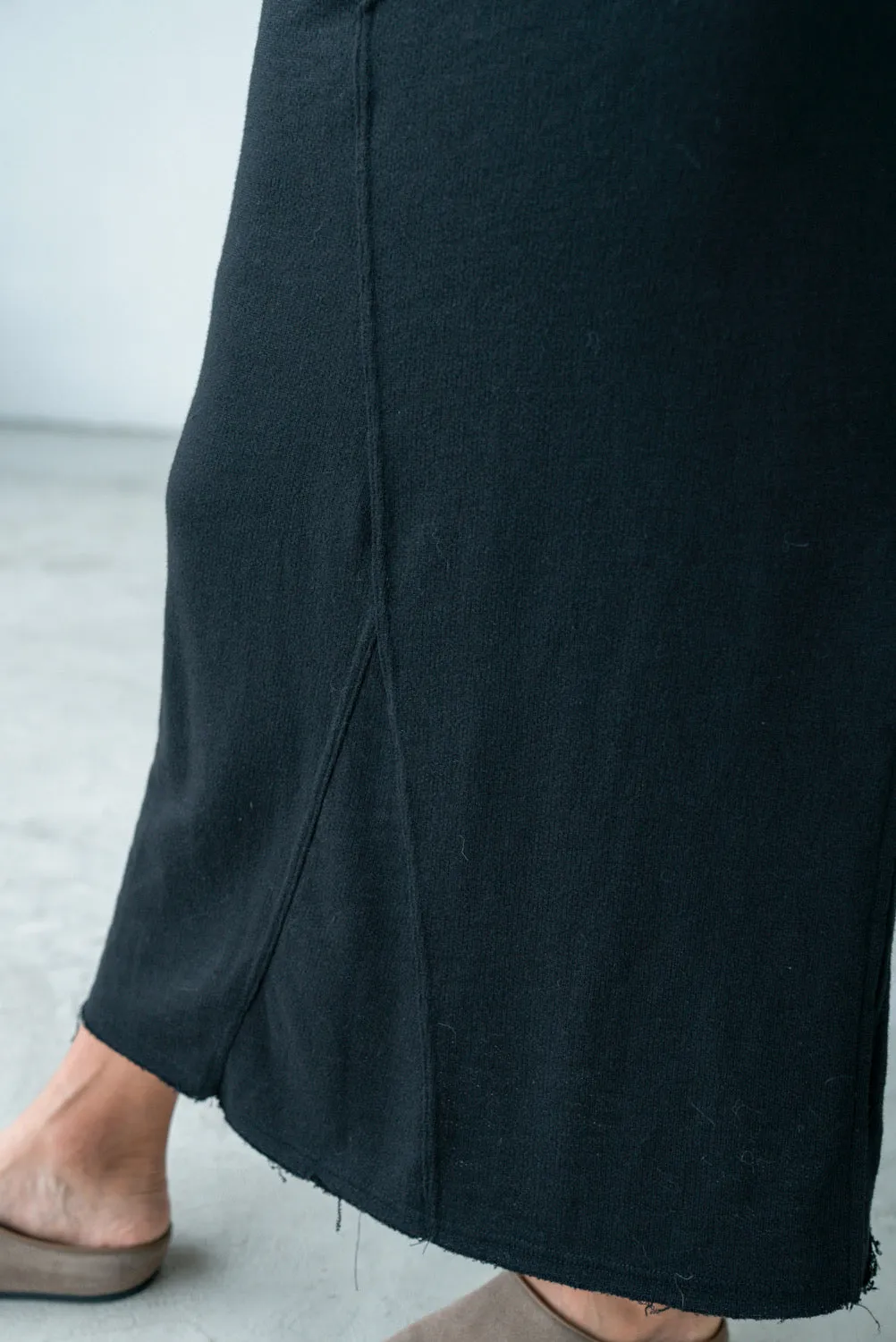 BLACK EXTRA SOFT COTTON SWEAT SKIRT *LAST ONE*