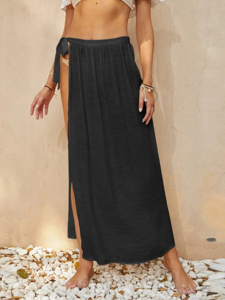 Boho Knotted Thin Sun Protection Beach Skirt Wrap Cover Ups