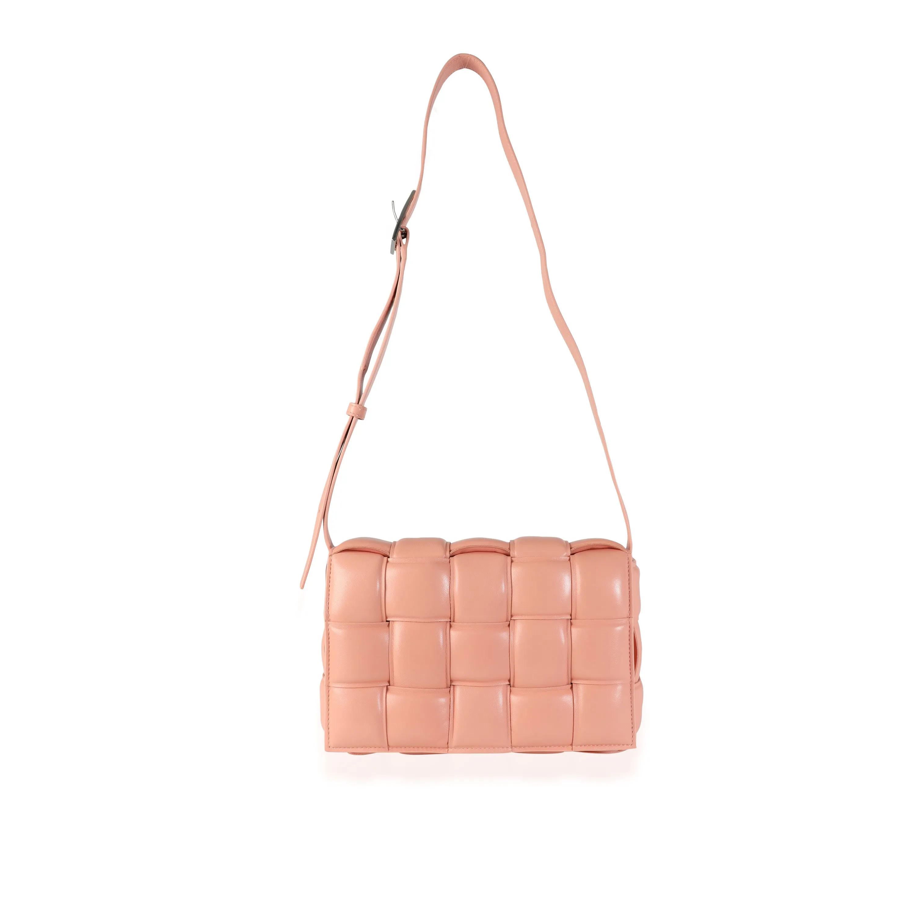 Bottega Veneta Peachy Maxi Intrecciato Leather Padded Cassette Bag