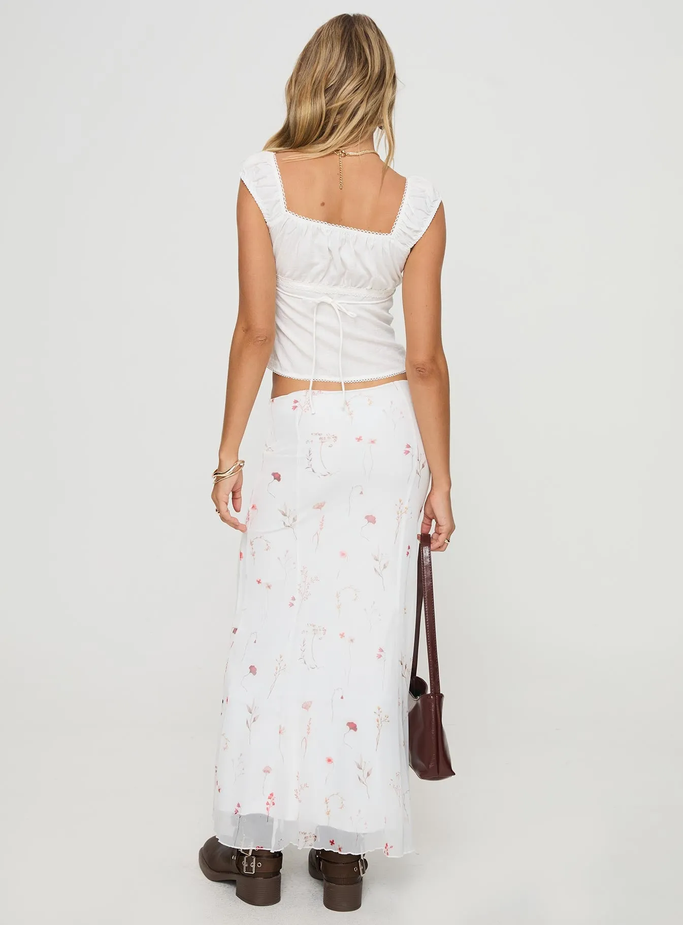 Breezewood Maxi Skirt White