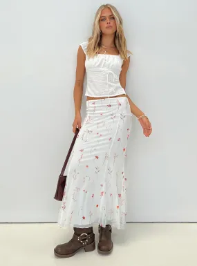 Breezewood Maxi Skirt White