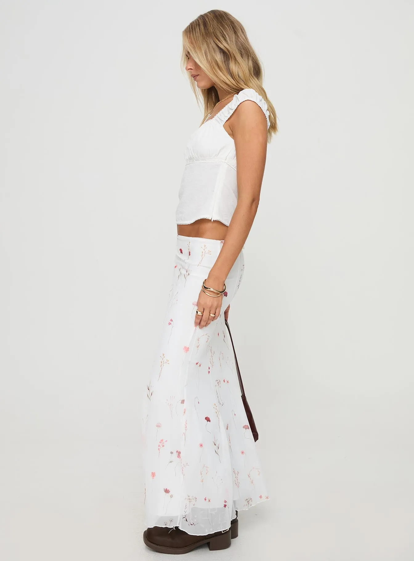 Breezewood Maxi Skirt White