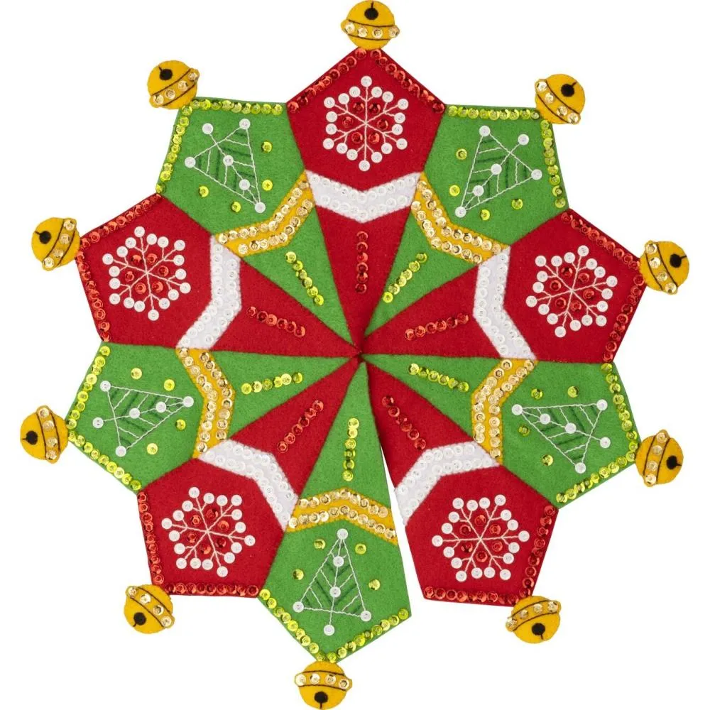 Bucilla Felt Ornaments Applique Kit Set Of 14 Merry Miniatures*