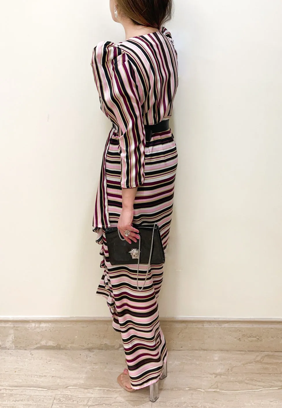 Burgundy Stripes Maxi