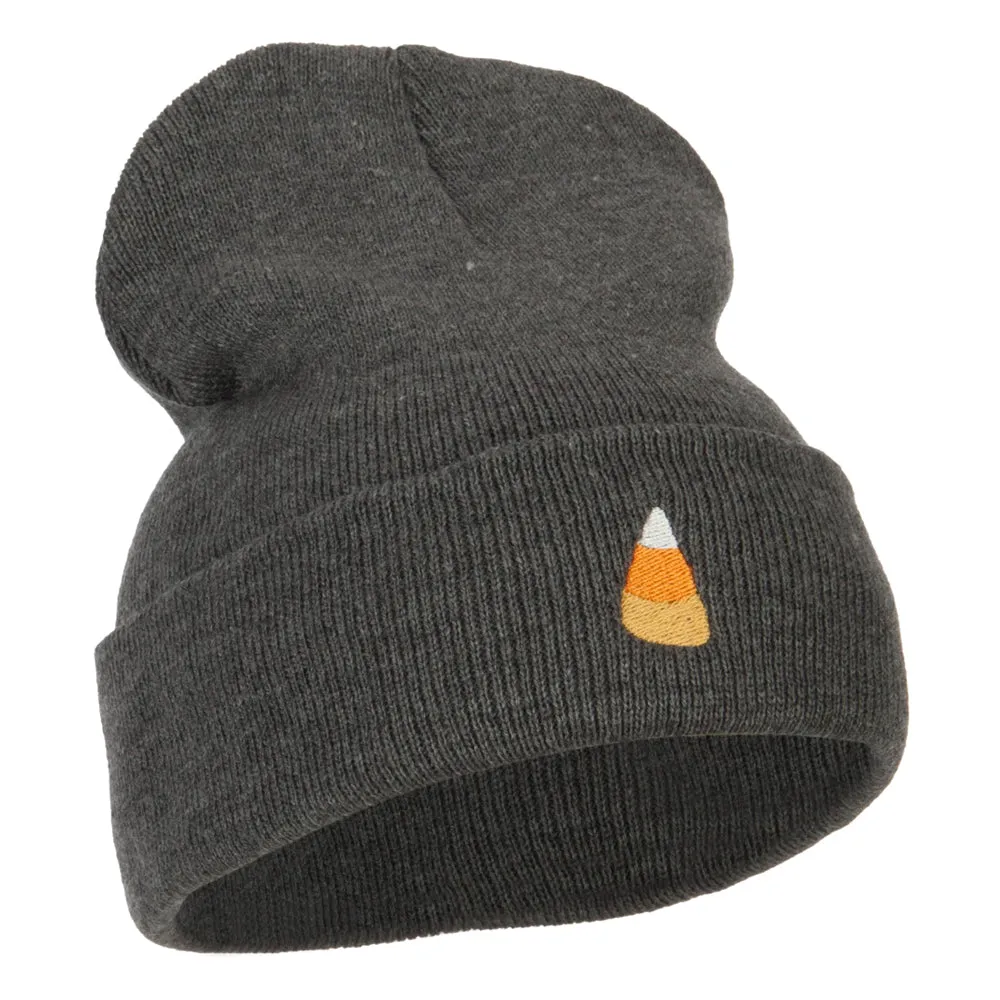 Candy Corn Embroidered Long Beanie