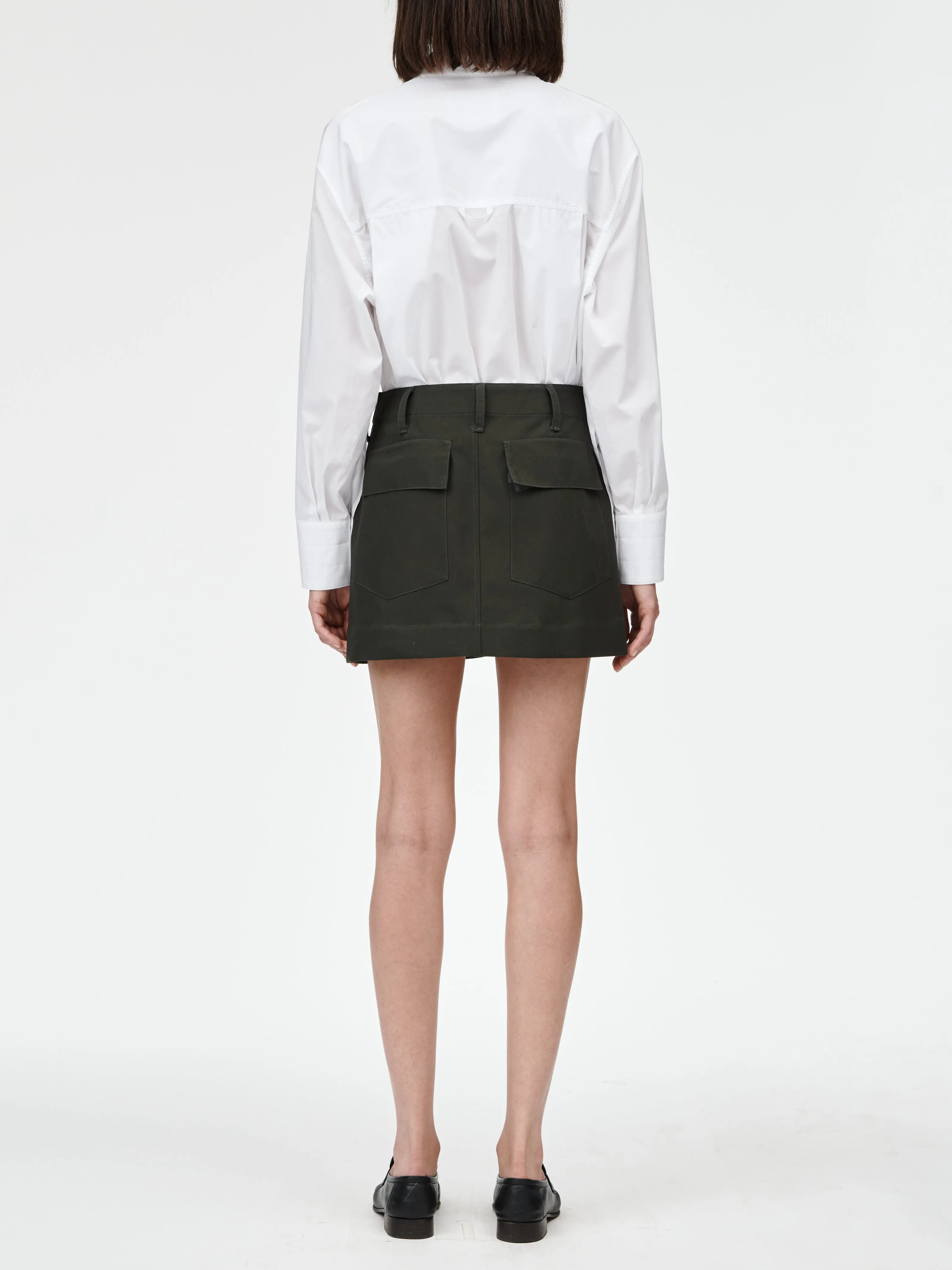 Carpenter Mini Skirt in Seaweed