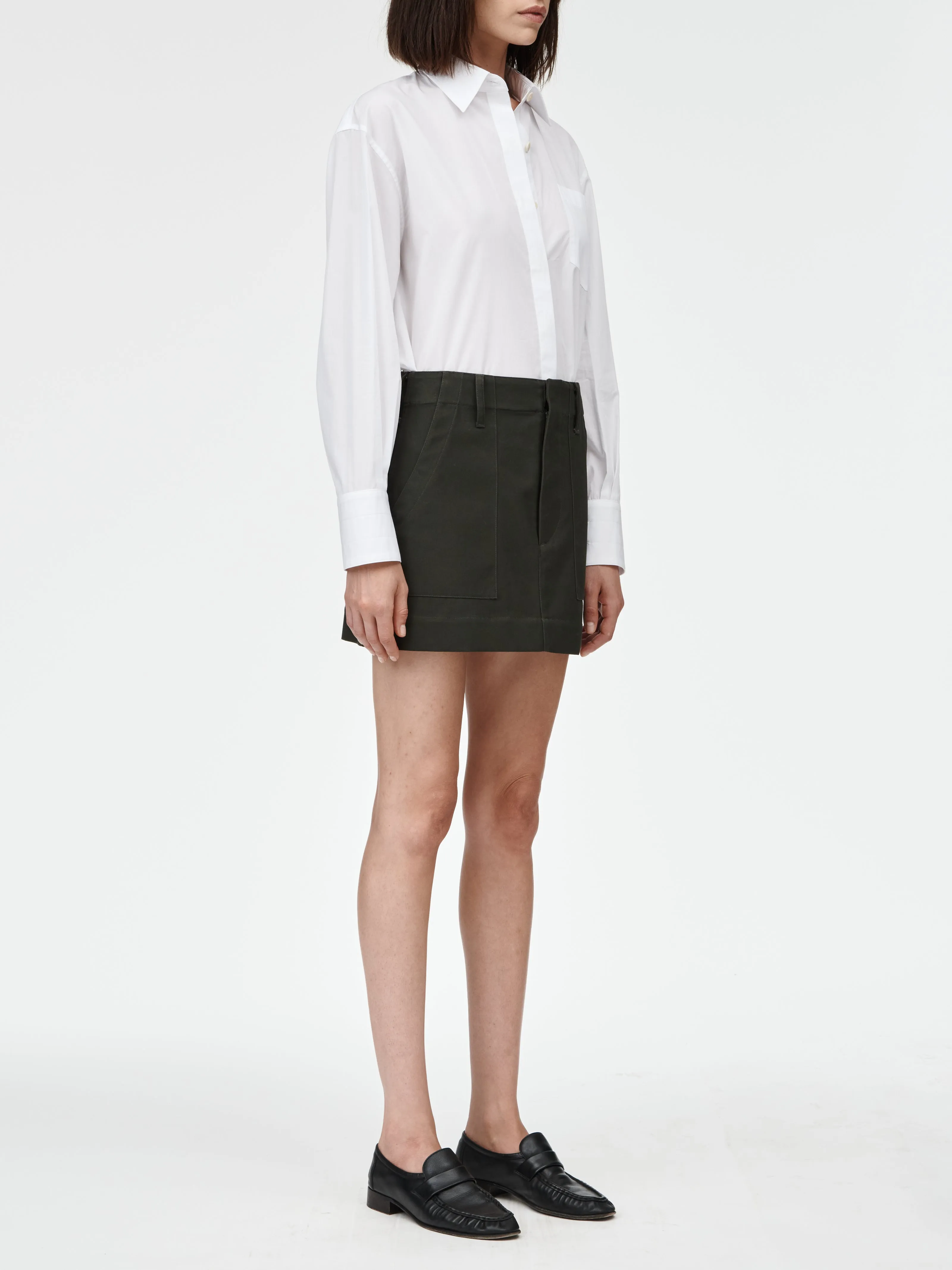 Carpenter Mini Skirt in Seaweed