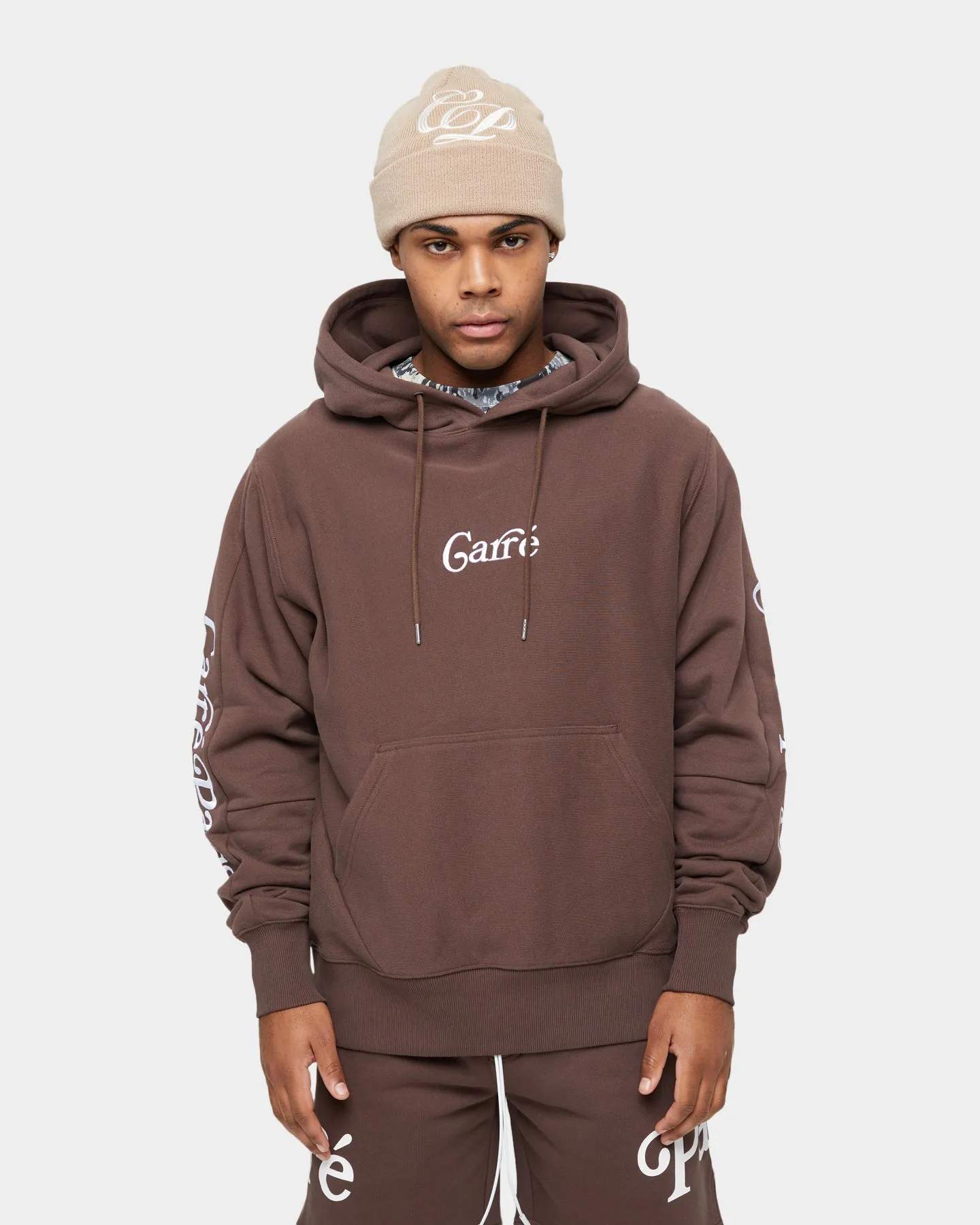 Carre Volle Hoodie Dark Brown