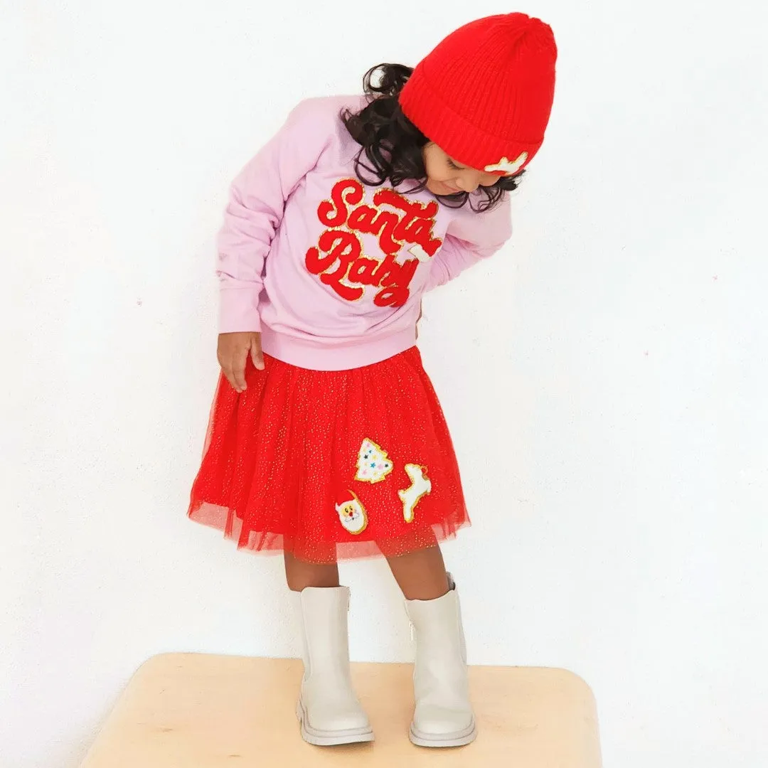 Christmas Patch Tutu - Dress Up Skirt - Kids Holiday Tutu