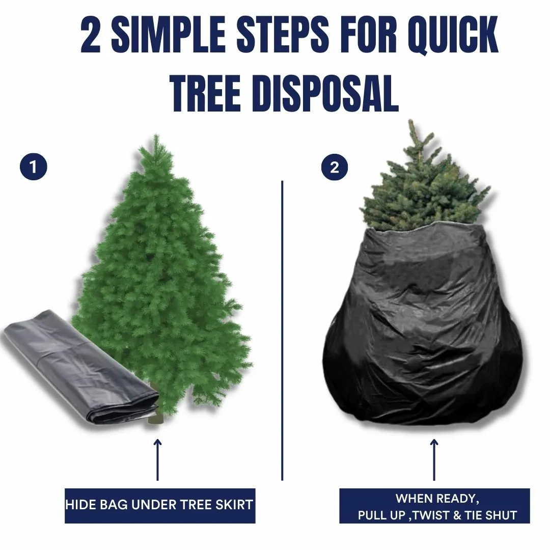 Christmas Tree Disposal and Storage Bag - Fits Trees Up To 7' Tall