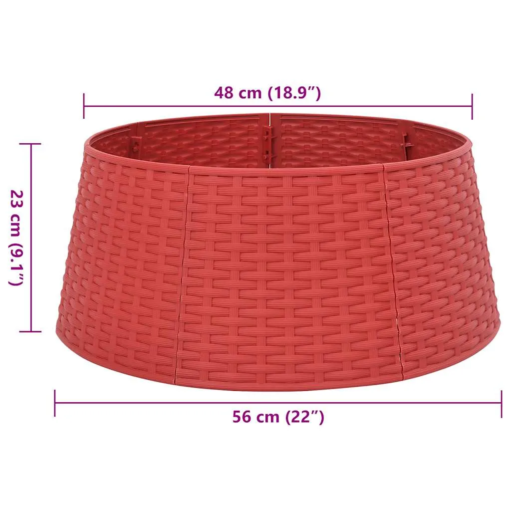 Christmas Tree Skirt Red Ø56x23 cm Plastic