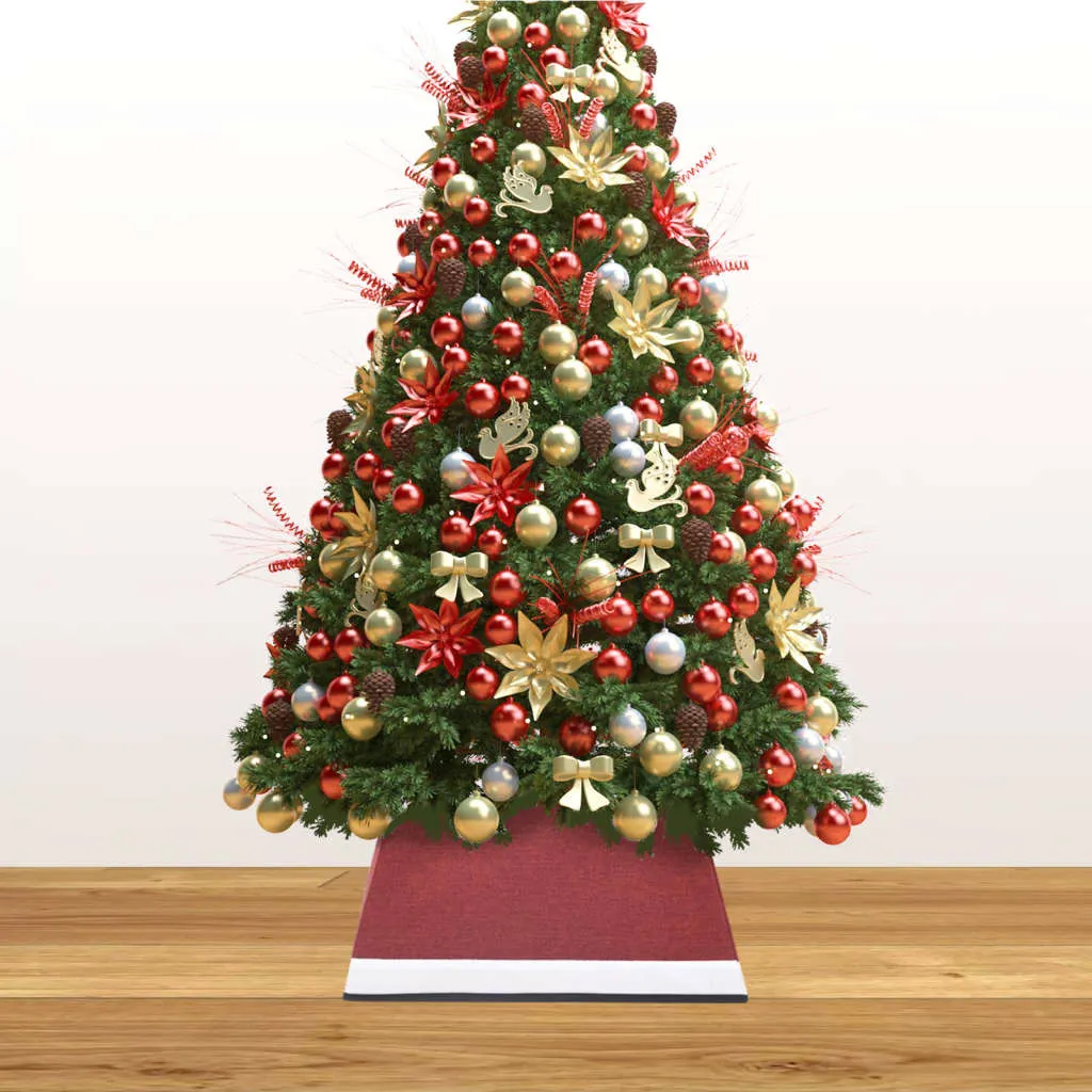 Christmas Tree Skirt Red and White 48x48x25 cm