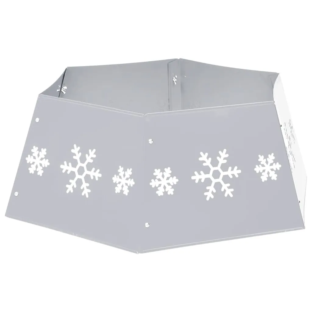 Christmas Tree Skirt Silver and White Ø68x25 cm