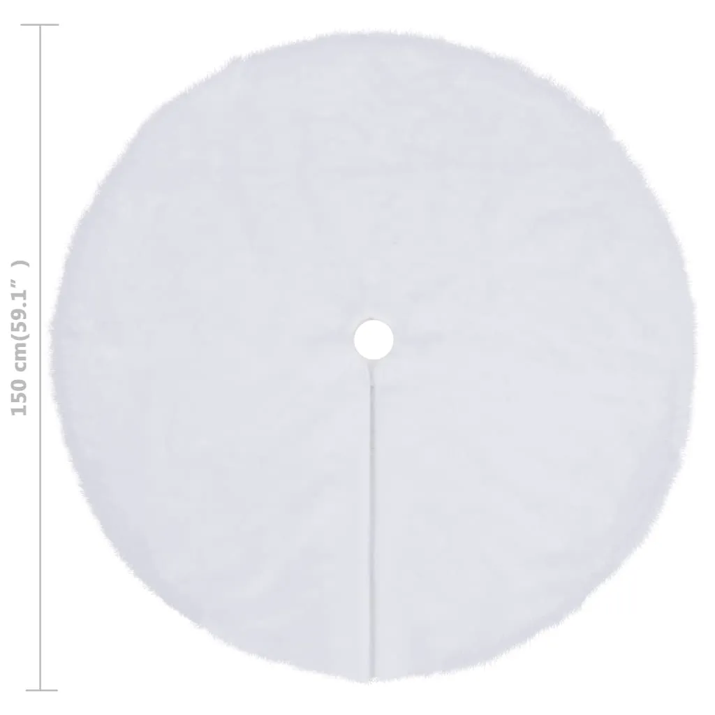 Christmas Tree Skirt White 150 cm Faux