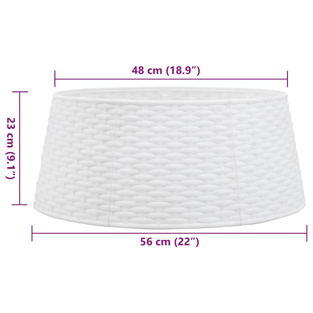 Christmas Tree Skirt White Ø56x23 cm Plastic