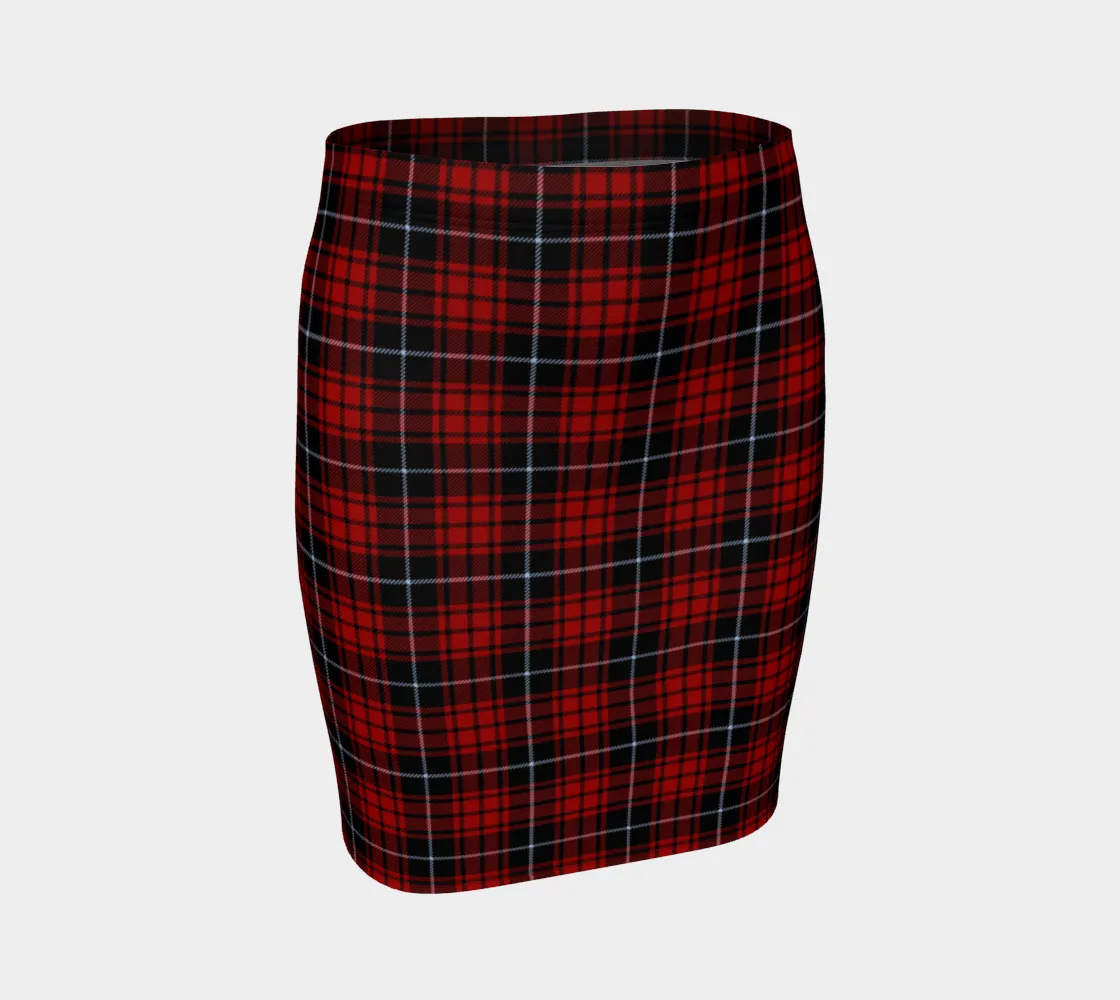 Clad in Plaid Fitted Skirt