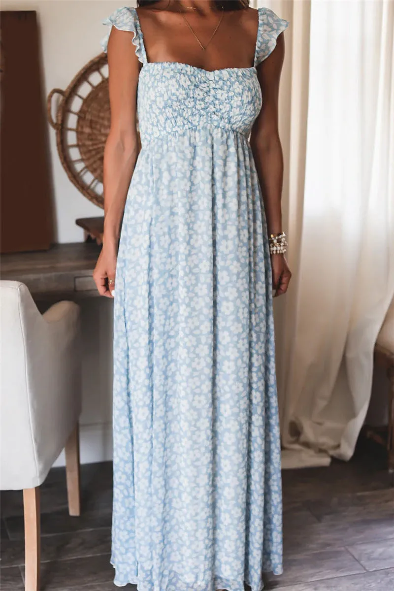 Cliffie Floral Smocked Maxi Dress