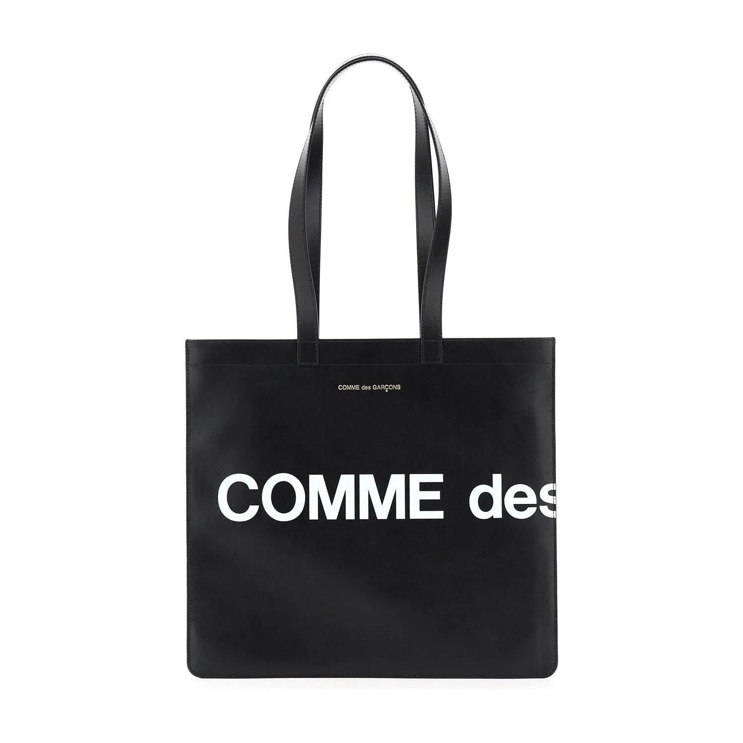 Comme Des Garcons Wallet leather tote bag with logo