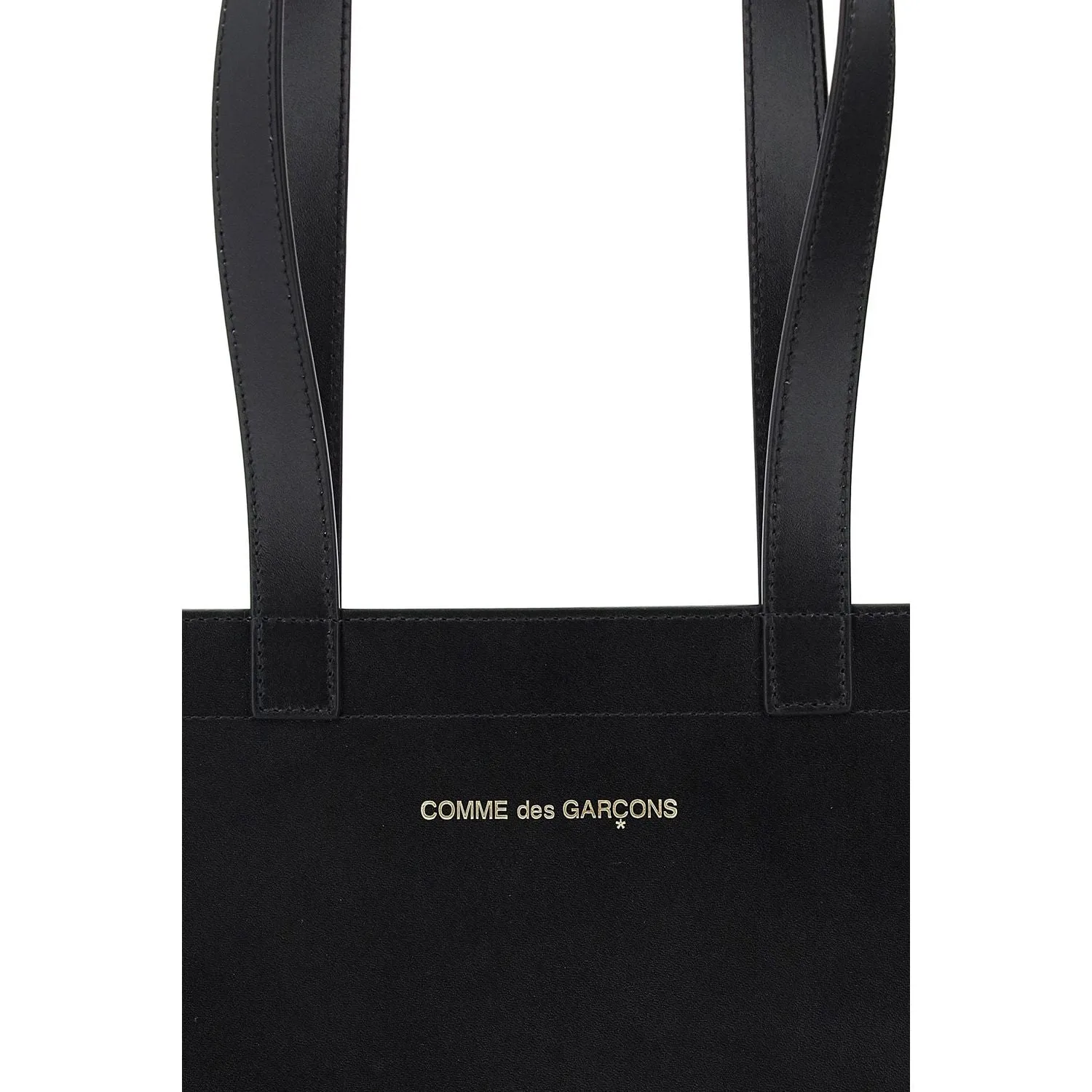 Comme Des Garcons Wallet leather tote bag with logo