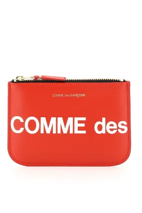 Comme des garcons wallet pouch with huge logo