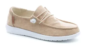 Corkys Women's Kayak Slip On Corduroy Shoe - Tan 51-0127