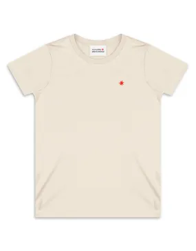 Cream Red Star Organic Cotton Eco-Friendly T-shirt