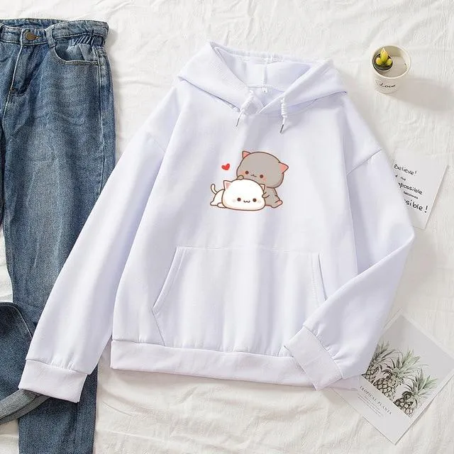 Cuddling Peach & Goma Soft Hoodie