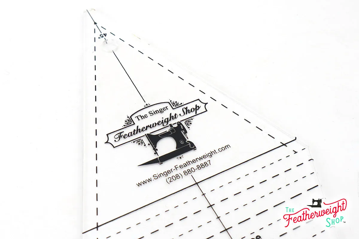 Cutting Ruler, 45 Degree Diamond / Rhombus and Triangle - Featherweight Shop Exclusive